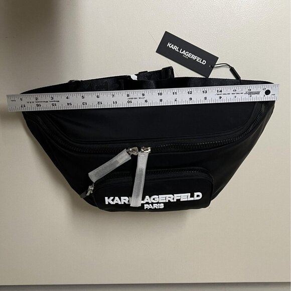 KARL LAGERFELD Paris Voyage Sling Backpack Black - LARGE main image 12